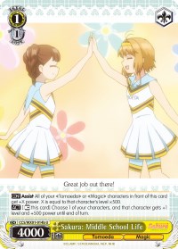 Sakura: Middle School Life (CCS/WX01-014b U) [Cardcaptor Sakura: Clear Card]