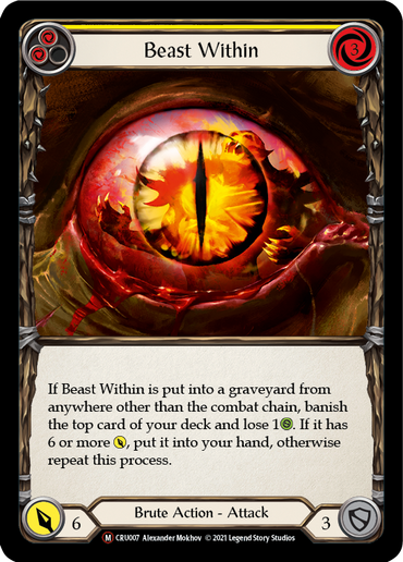 Beast Within [U-CRU007-RF] (Crucible of War Unlimited)  Unlimited Rainbow Foil