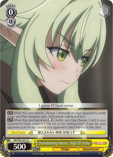 Overwhelming Interest, High Elf Archer (GBS/S63-E013 C) [Goblin Slayer]