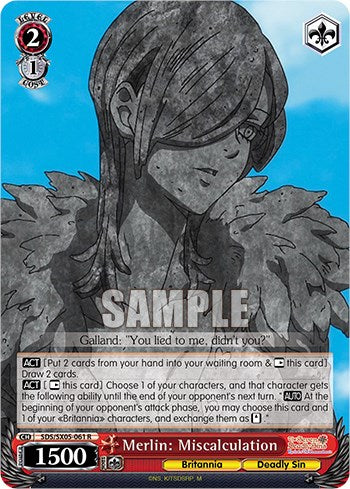 Merlin: Miscalculation (Foil) [The Seven Deadly Sins: Revival of The Commandments]