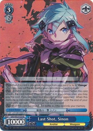 Last Shot, Sinon (SAO/SE23-E24 R) (Parallel Foil) [Sword Art Online II]