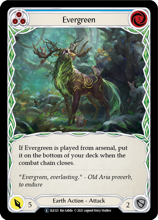 Evergreen (Blue) [U-ELE121] (Tales of Aria Unlimited)  Unlimited Rainbow Foil