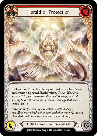 Herald of Protection (Red) [U-MON014-RF] (Monarch Unlimited)  Unlimited Rainbow Foil