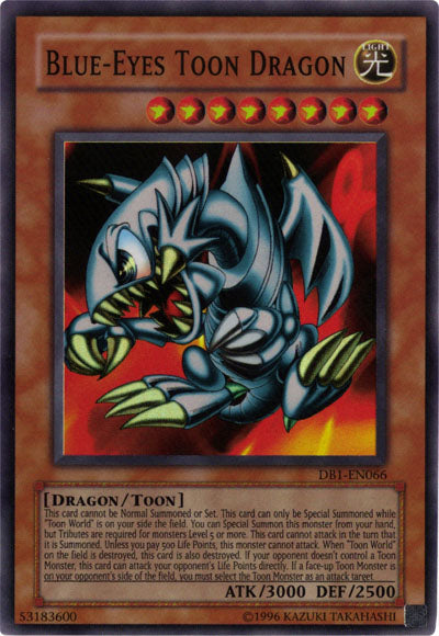 Blue-Eyes Toon Dragon [DB1-EN066] Super Rare