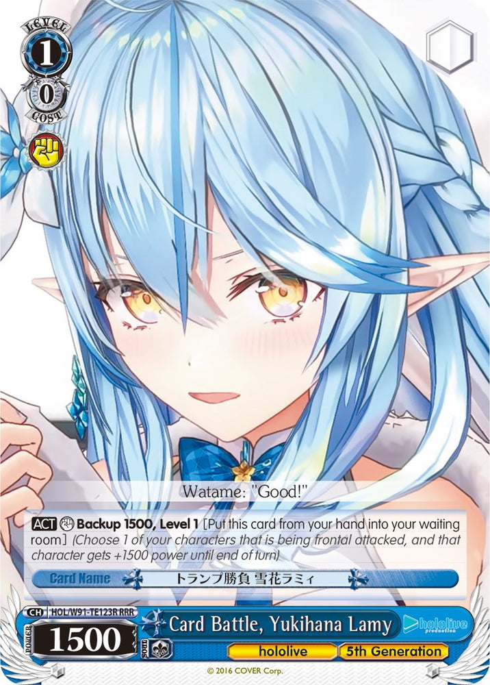 Card Battle, Yukihana Lamy (HOL/W91-TE123R RRR) [hololive production]