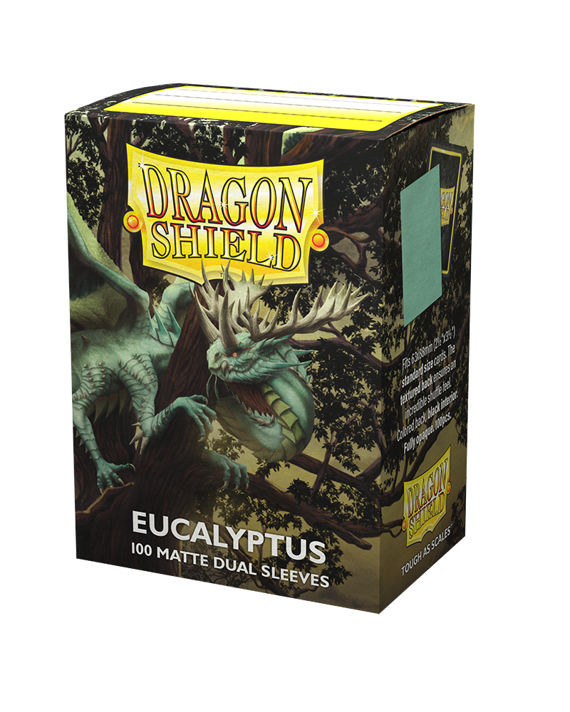 dragon shield matte dual sleeves eucalyptus 100 count