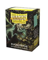 dragon shield matte dual sleeves eucalyptus 100 count