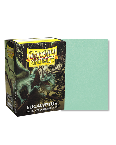 dragon shield matte dual sleeves eucalyptus 100 count