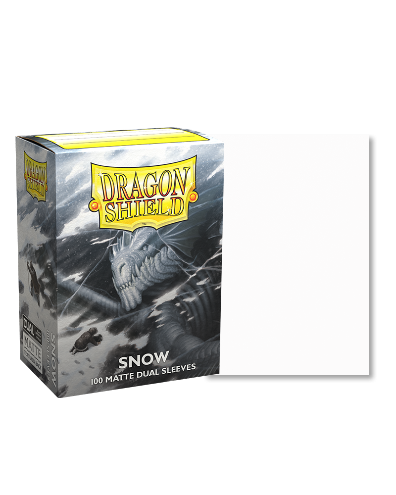 dragon shield matte dual sleeves snow 100 count